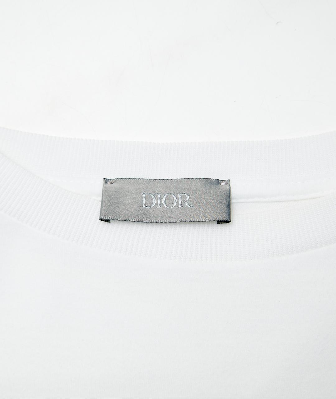 CHRISTIAN DIOR Белая хлопковая футболка, фото 3
