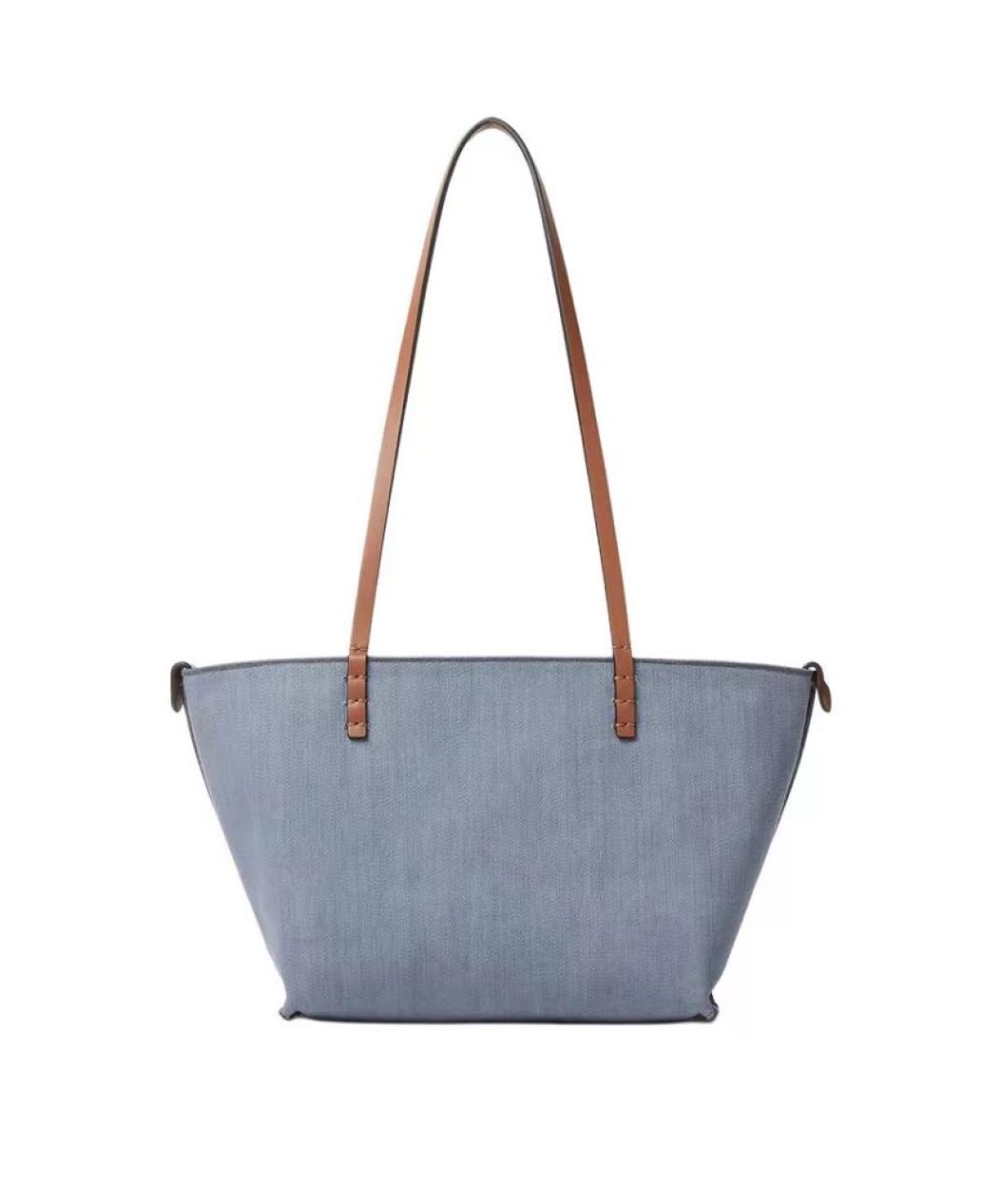 FENDI Голубая сумка тоут, фото 2
