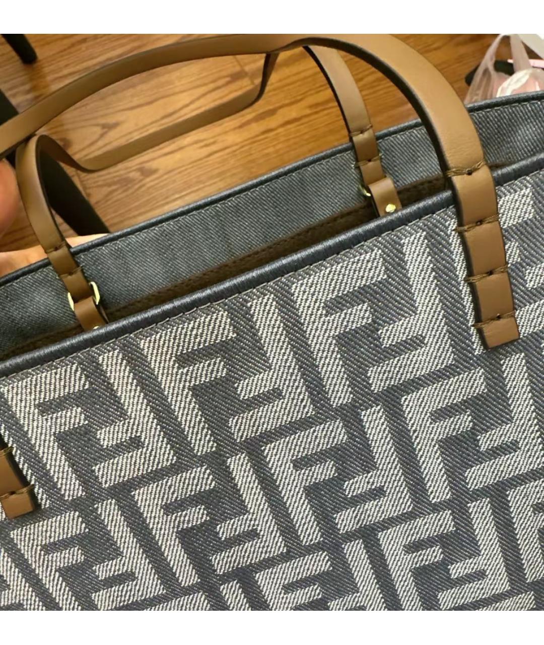 FENDI Голубая сумка тоут, фото 8