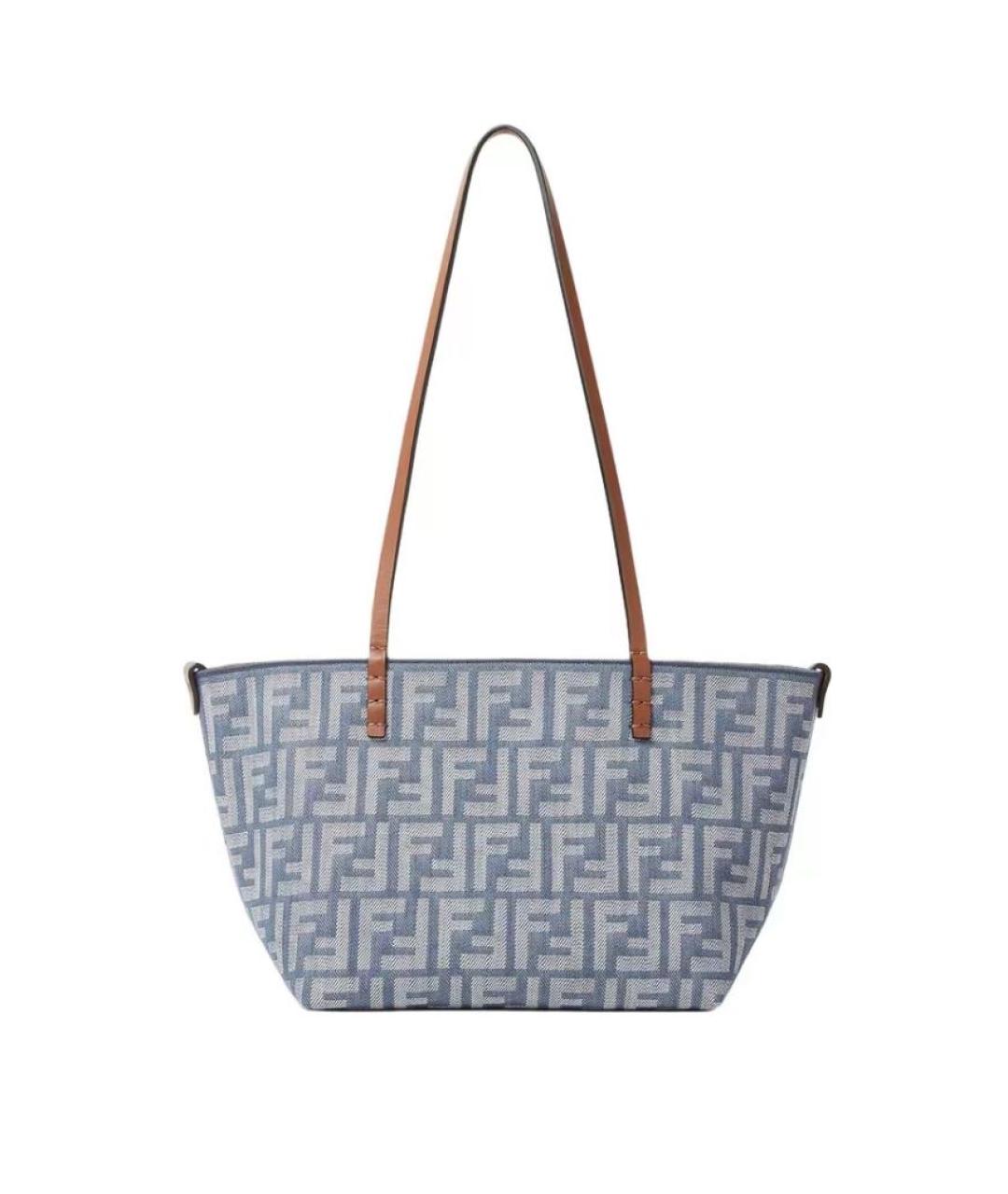 FENDI Голубая сумка тоут, фото 9