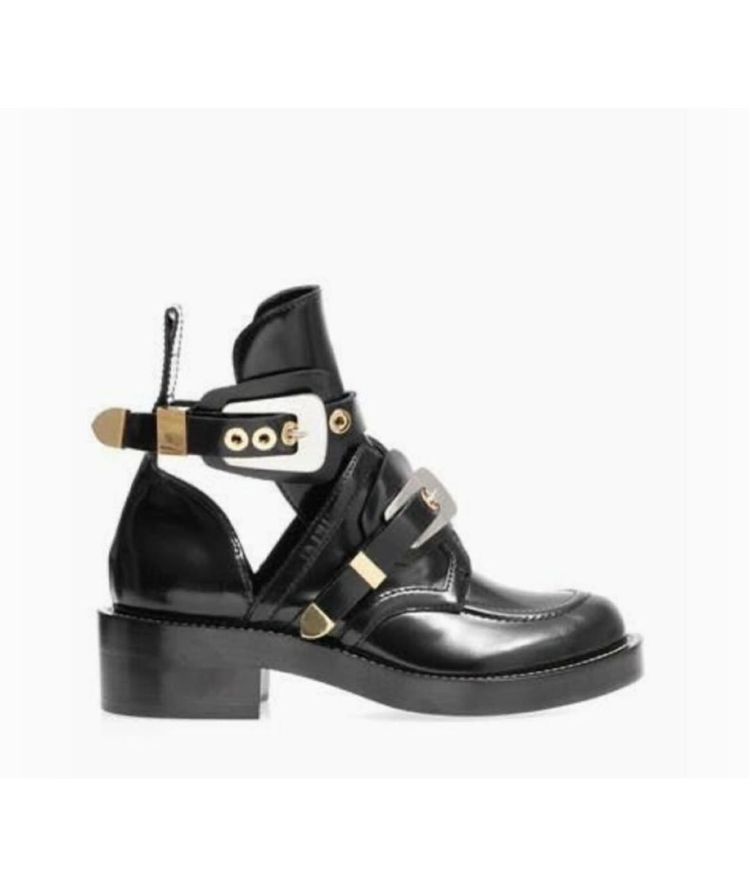 BALENCIAGA Черные кожаные ботинки, фото 8