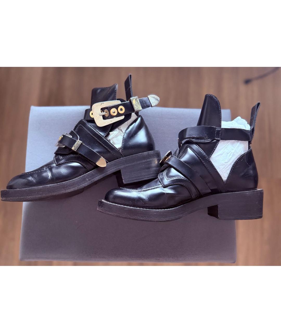 BALENCIAGA Черные кожаные ботинки, фото 5