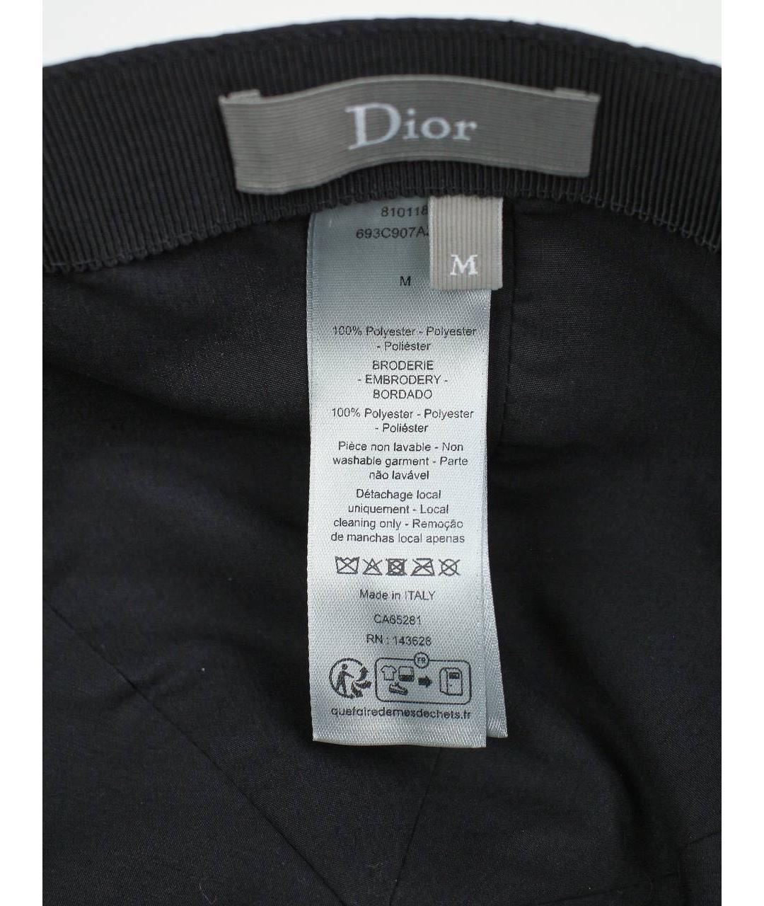 CHRISTIAN DIOR Черная хлопковая кепка/бейсболка, фото 8