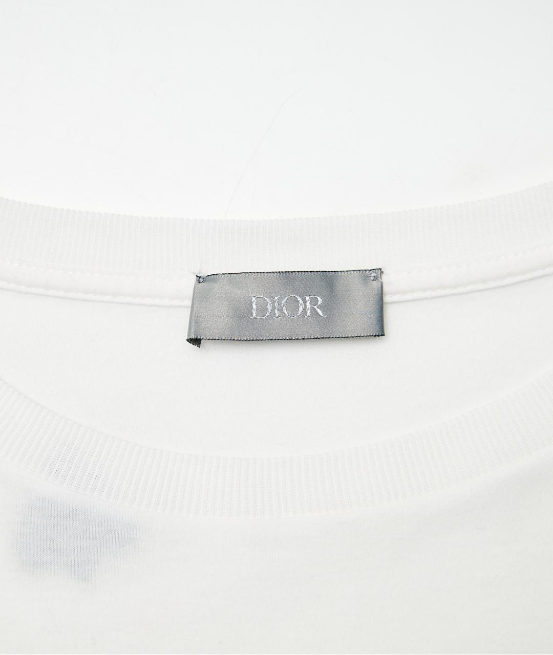CHRISTIAN DIOR Белая хлопковая футболка, фото 3