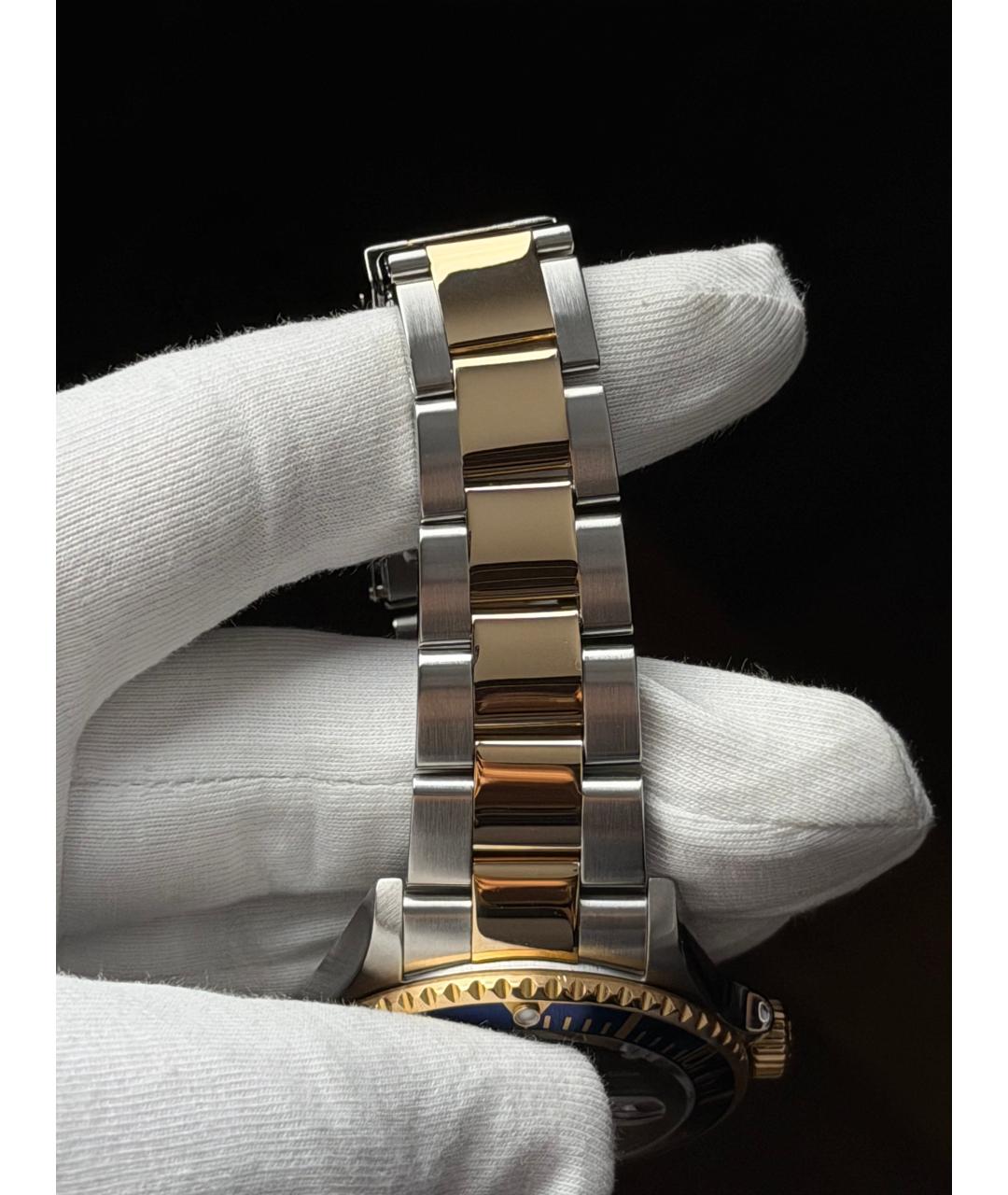 ROLEX Темно-синие часы из желтого золота, фото 9