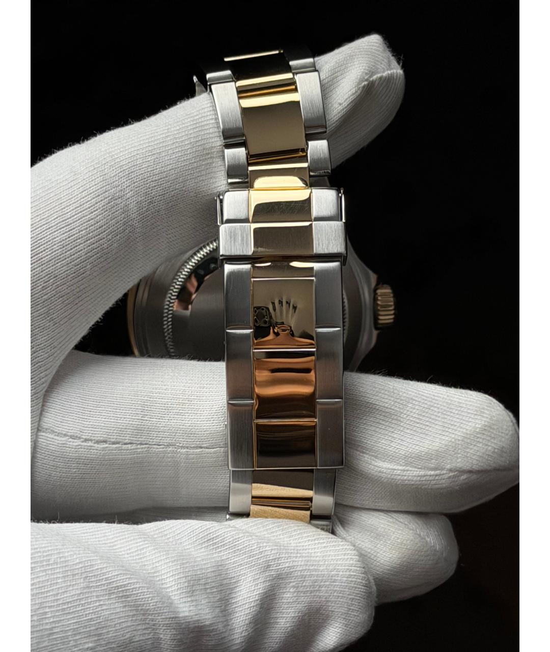 ROLEX Темно-синие часы из желтого золота, фото 8