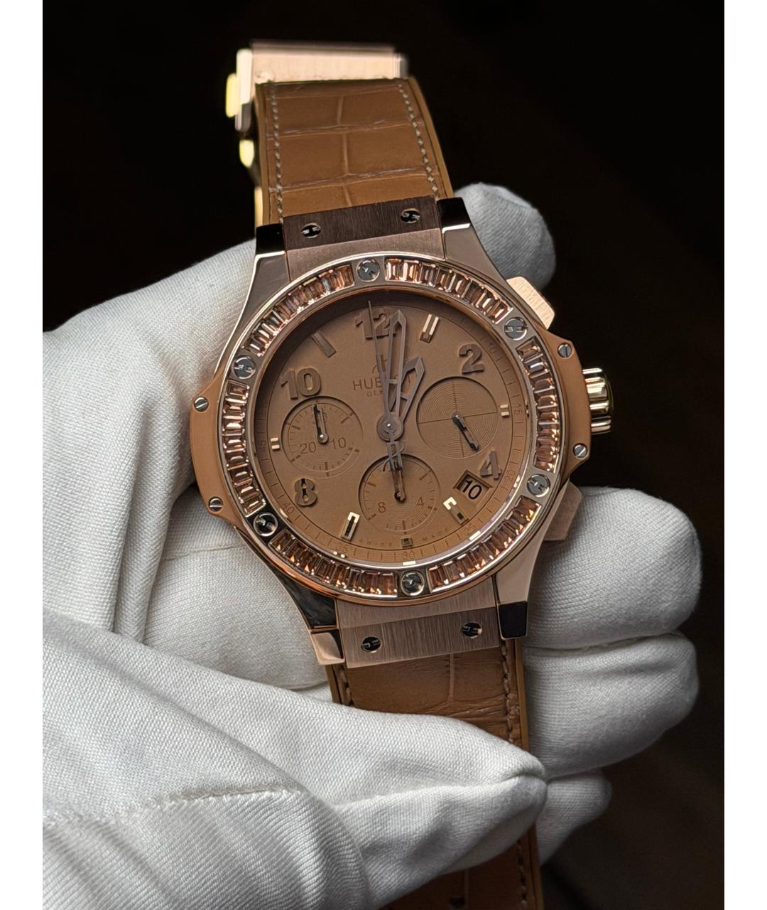 HUBLOT Коричневые часы из розового золота, фото 2