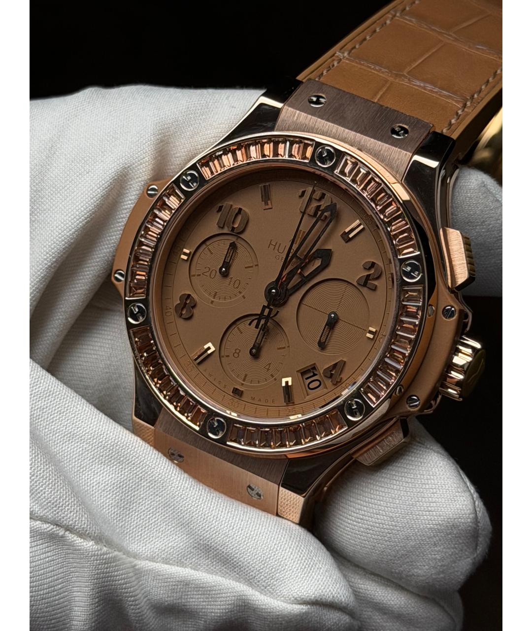 HUBLOT Коричневые часы из розового золота, фото 4