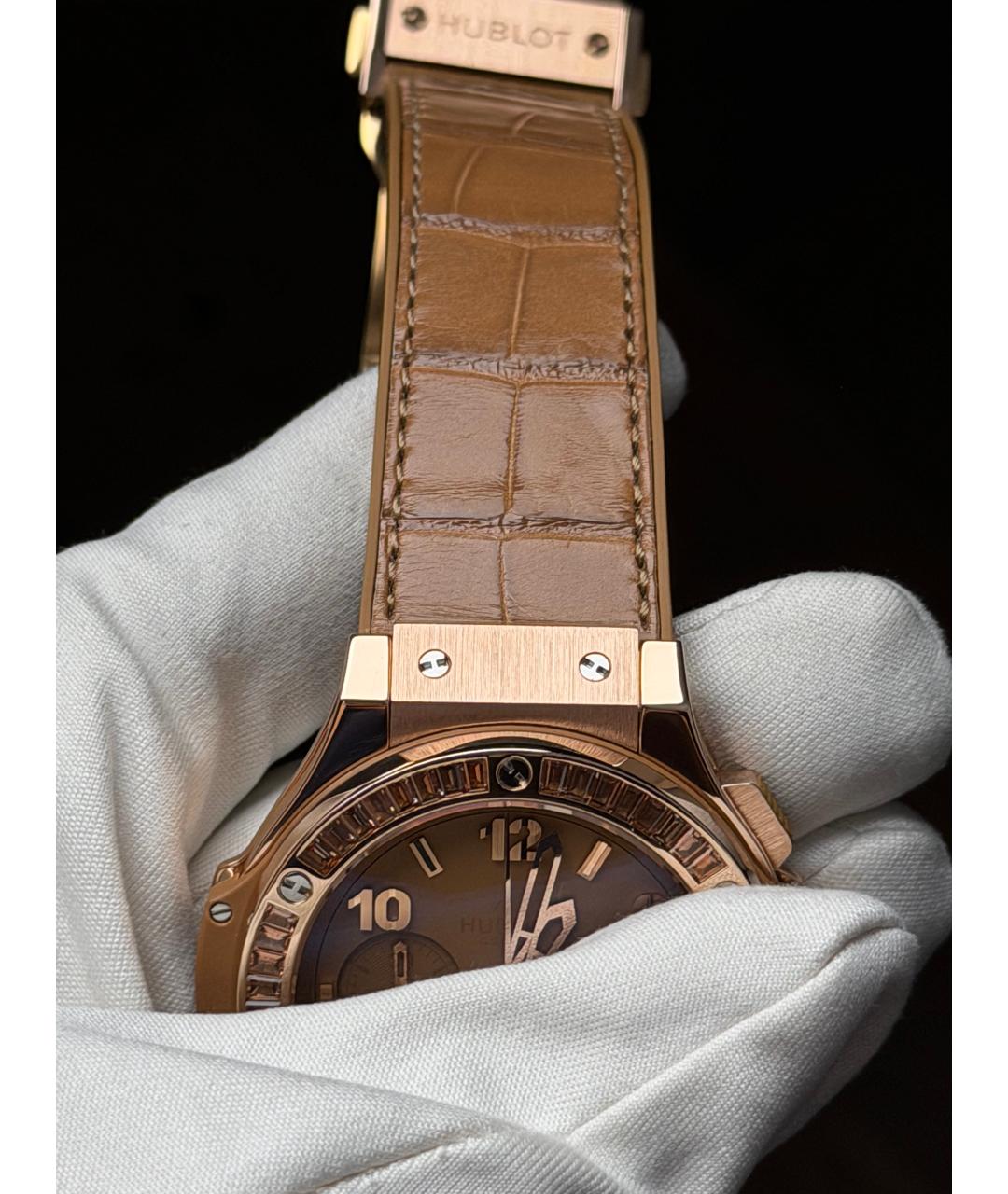 HUBLOT Коричневые часы из розового золота, фото 7