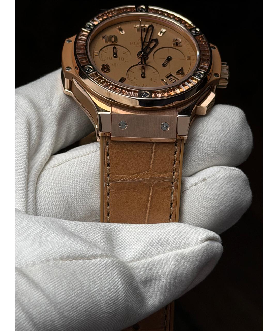 HUBLOT Коричневые часы из розового золота, фото 6