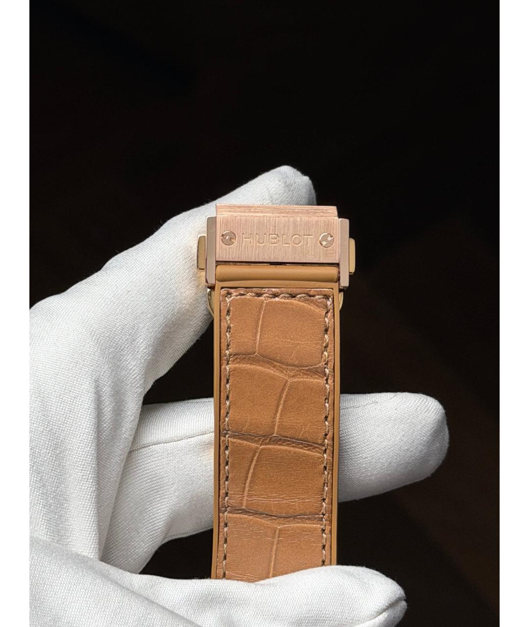 HUBLOT Коричневые часы из розового золота, фото 8