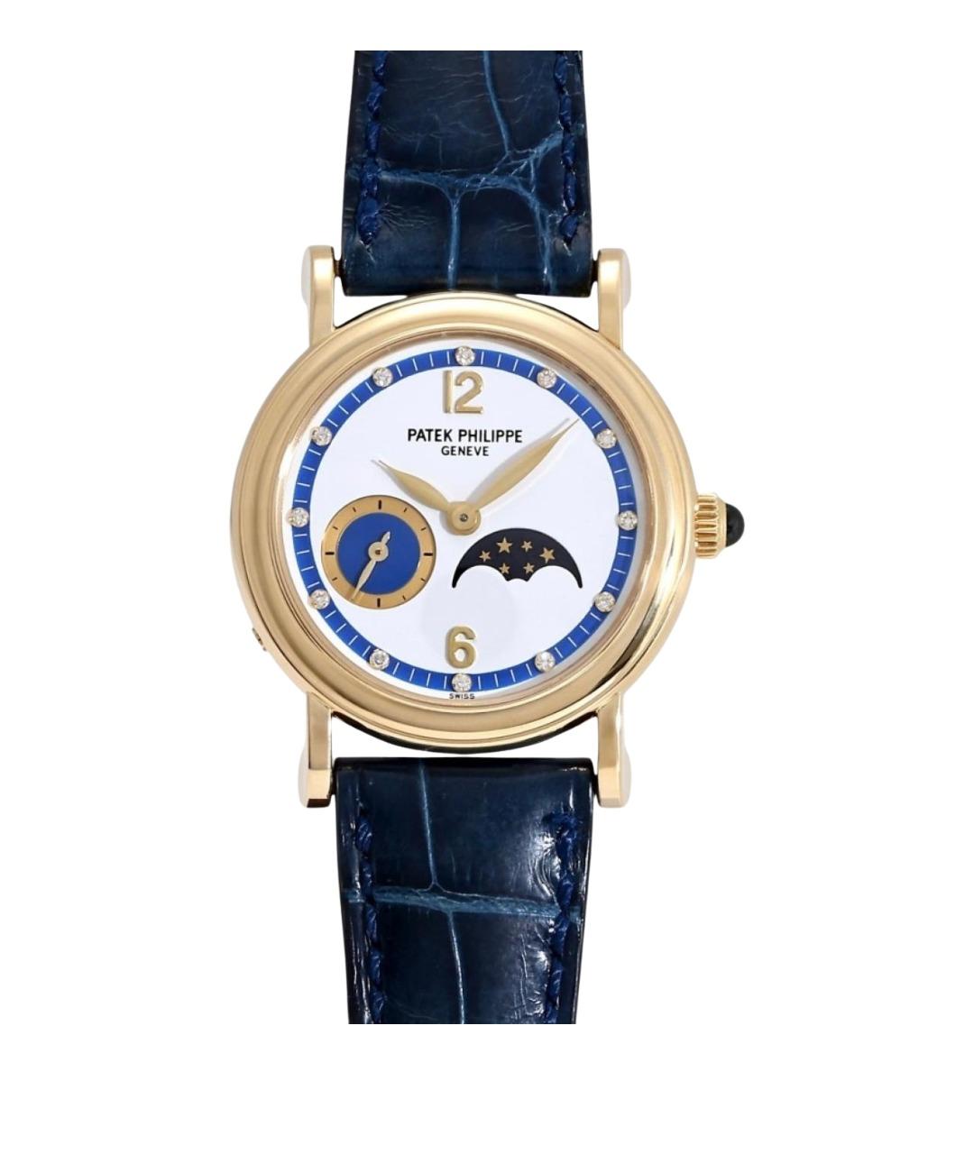 PATEK PHILIPPE Белые часы из желтого золота, фото 1