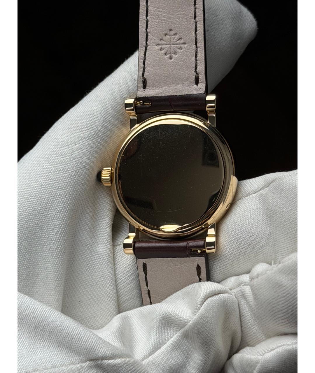 PATEK PHILIPPE Белые часы из желтого золота, фото 9
