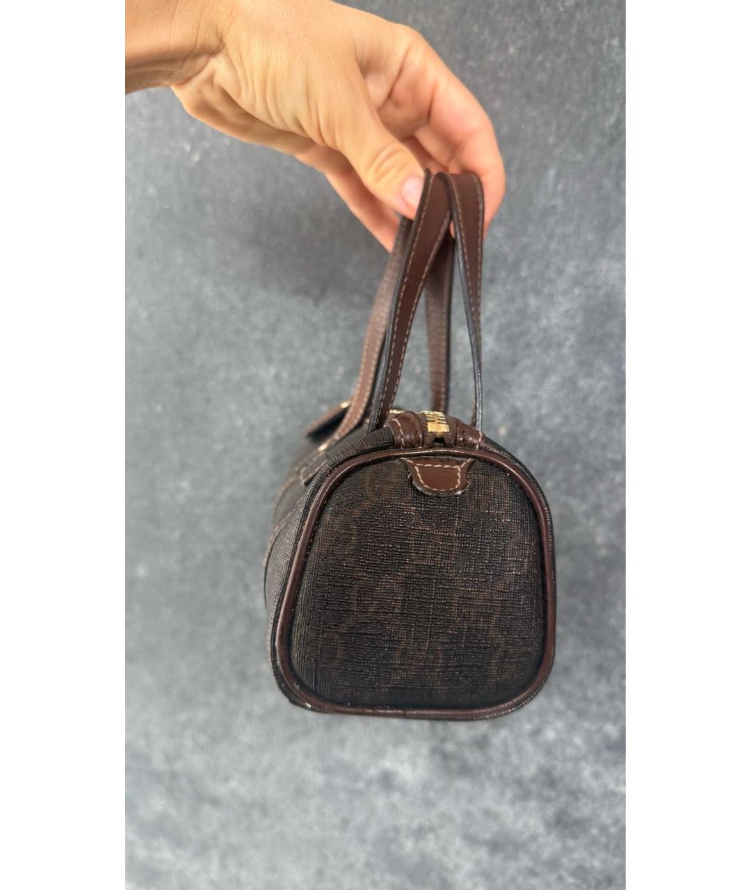 GUCCI Коричневая кожаная сумка с короткими ручками, фото 4