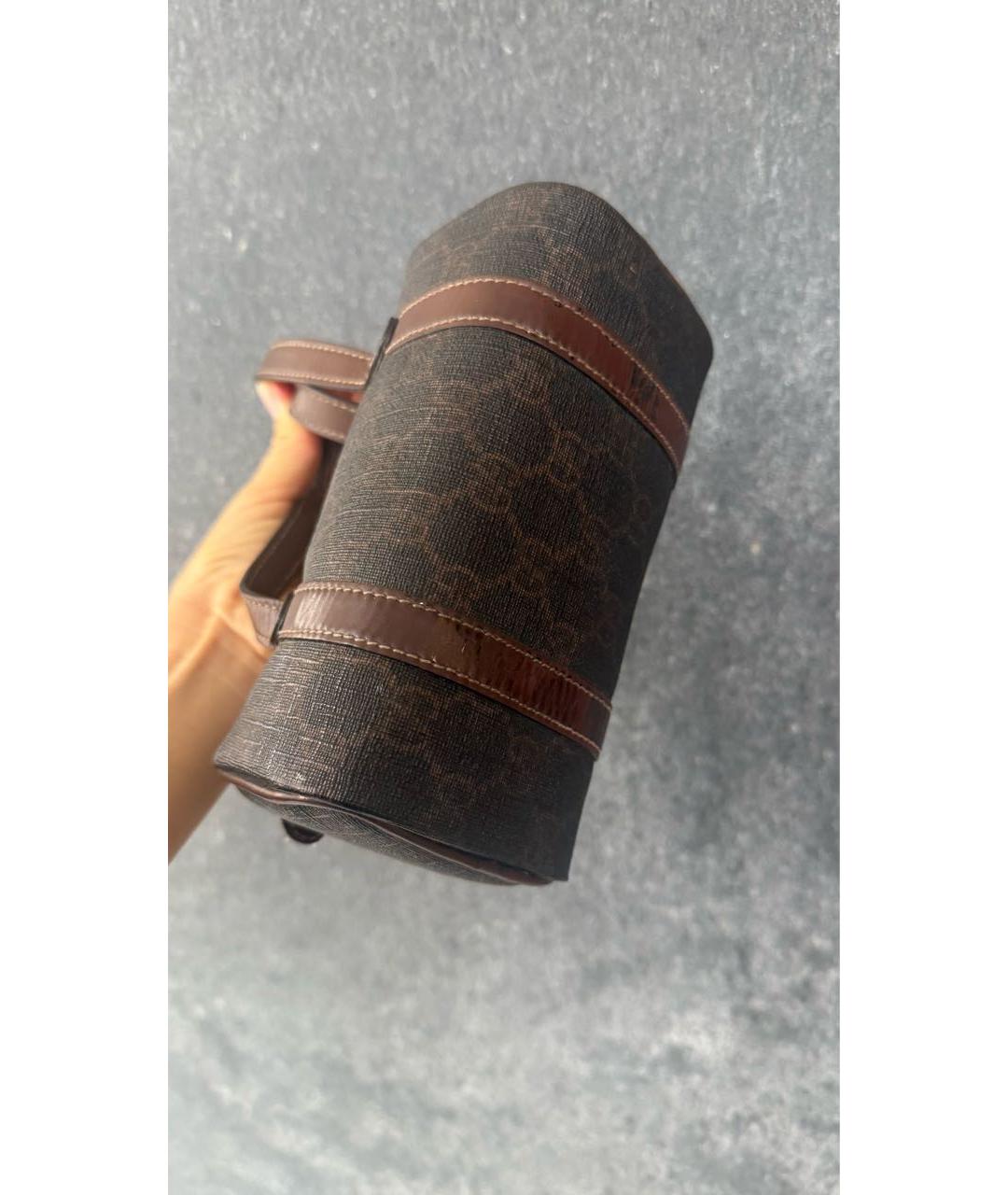 GUCCI Коричневая кожаная сумка с короткими ручками, фото 5