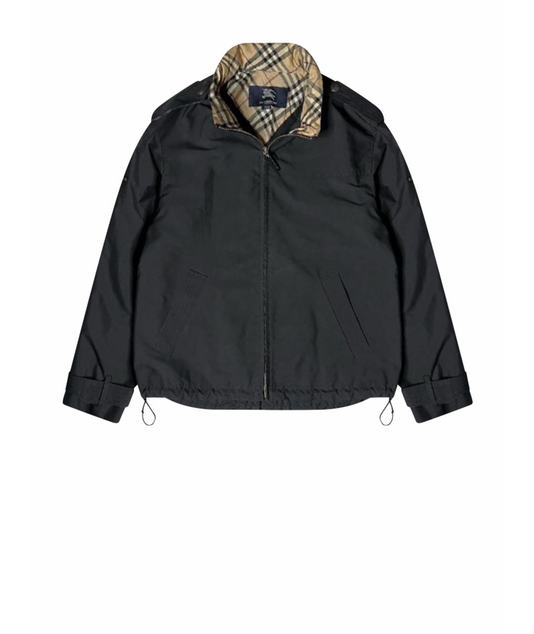 BURBERRY Черная полиэстеровая куртка, фото 1