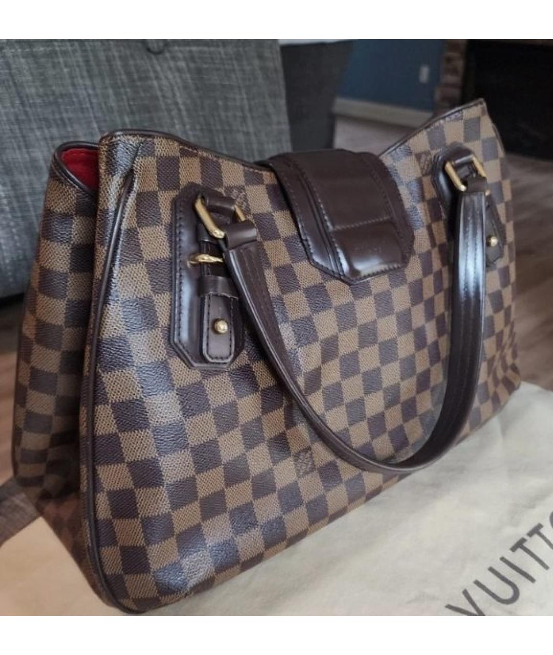 LOUIS VUITTON Коричневая сумка с короткими ручками, фото 6