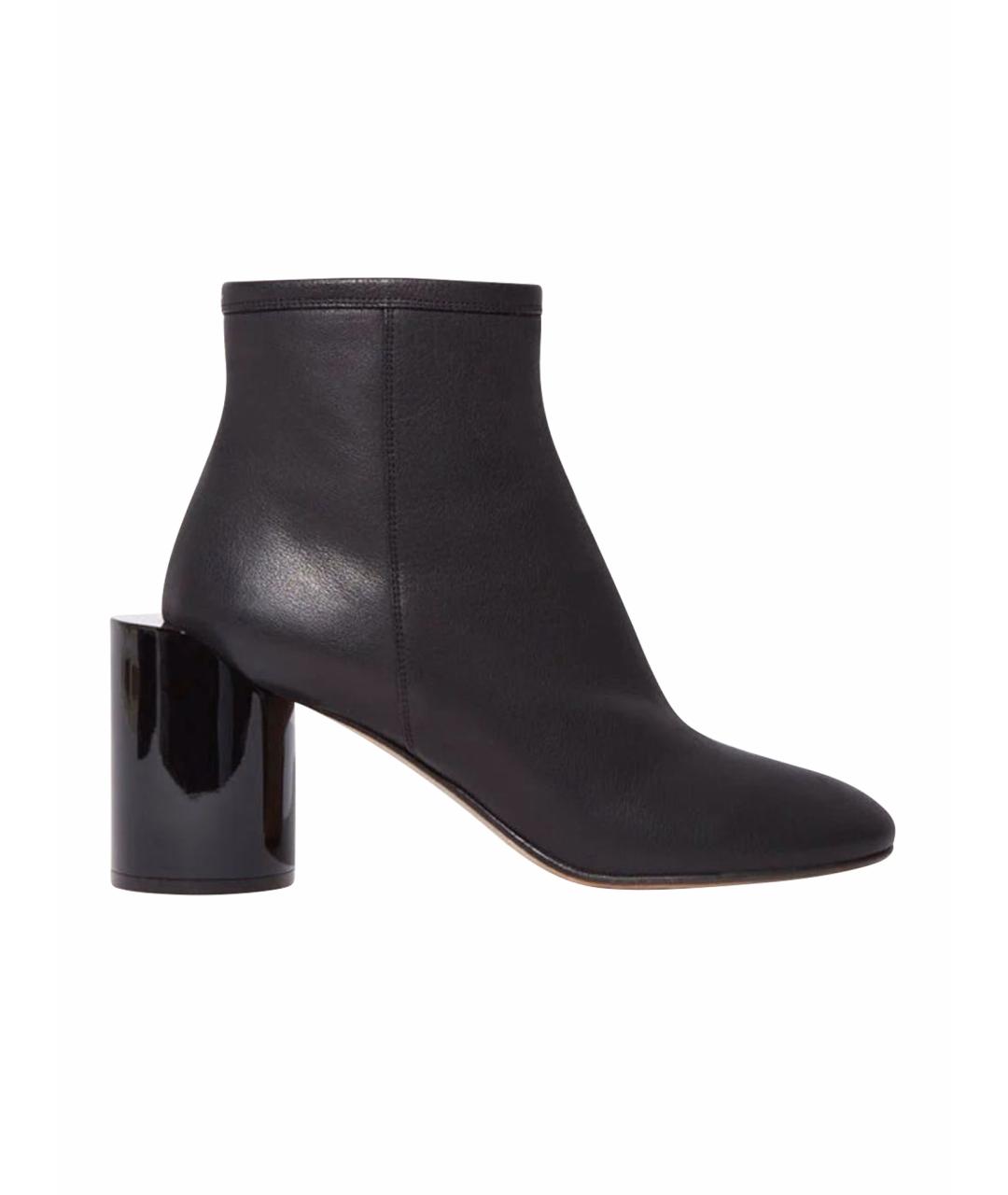 MAISON MARGIELA Черные кожаные ботильоны, фото 1
