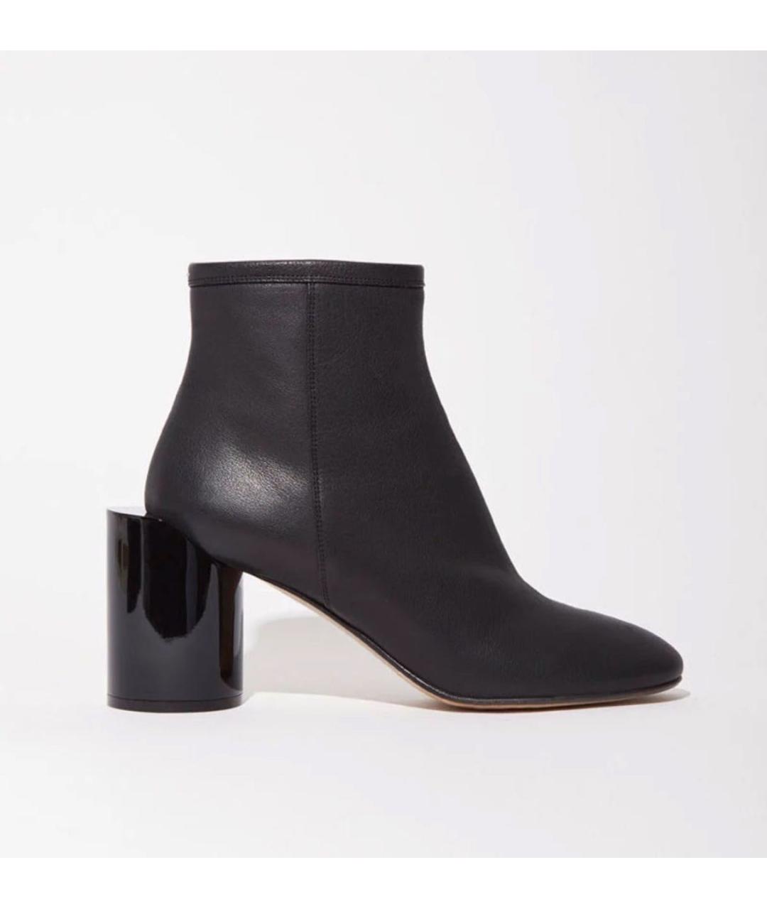 MAISON MARGIELA Черные кожаные ботильоны, фото 9