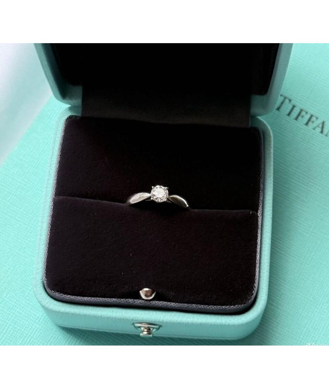 TIFFANY&CO Серебряное платиновое кольцо, фото 7