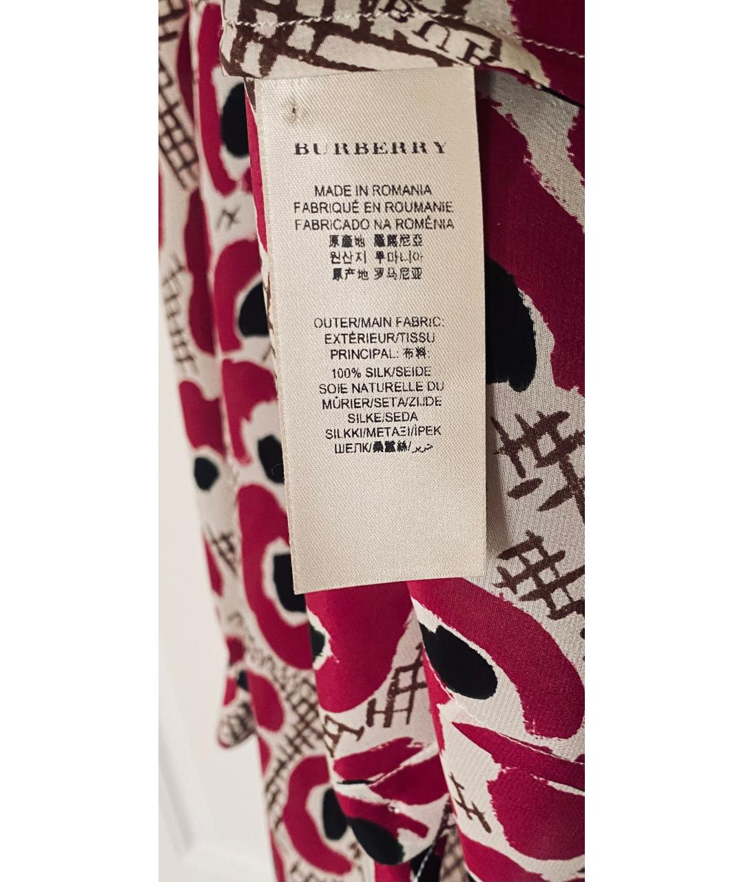 BURBERRY Мульти креповая блузы, фото 4