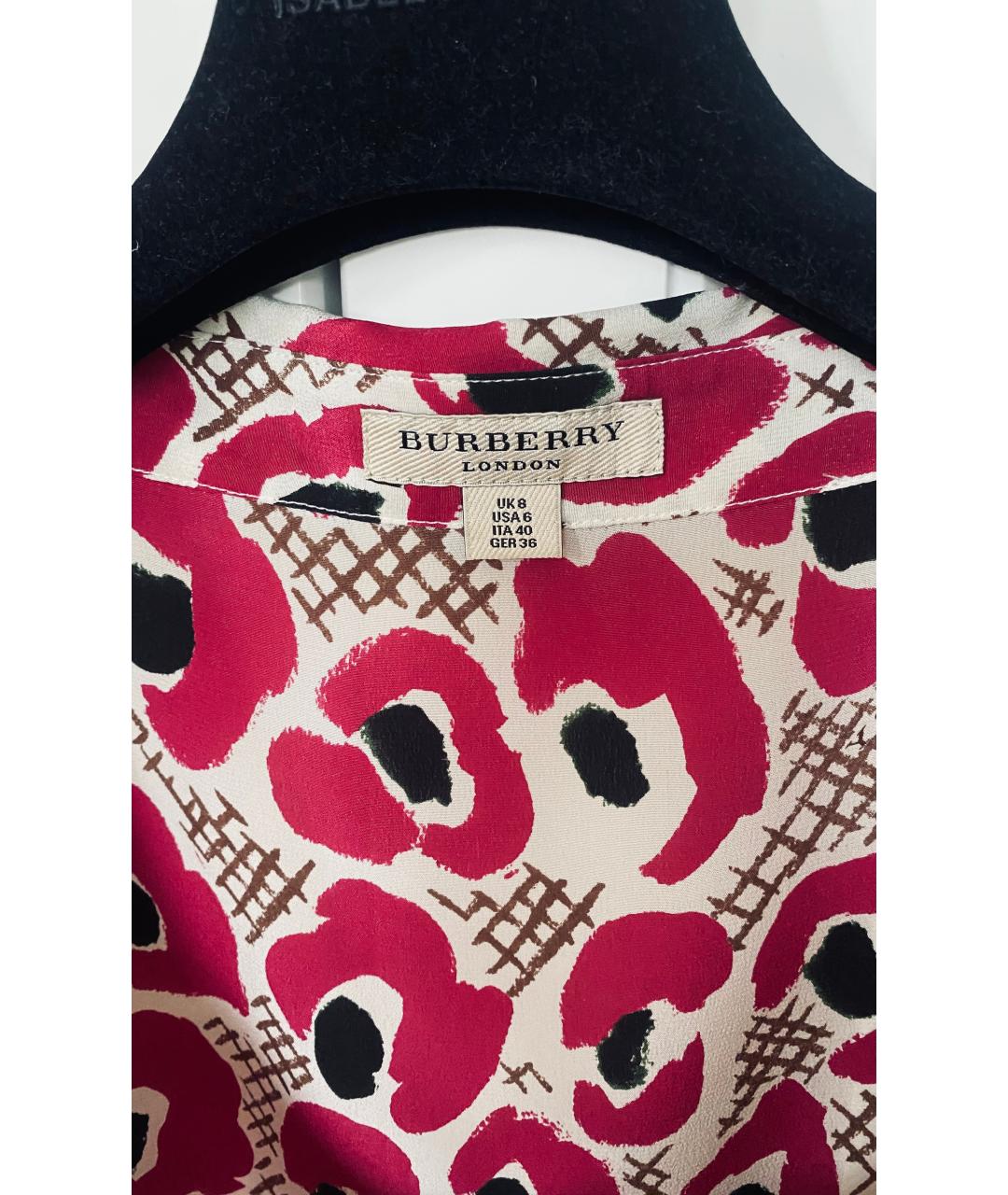 BURBERRY Мульти креповая блузы, фото 3