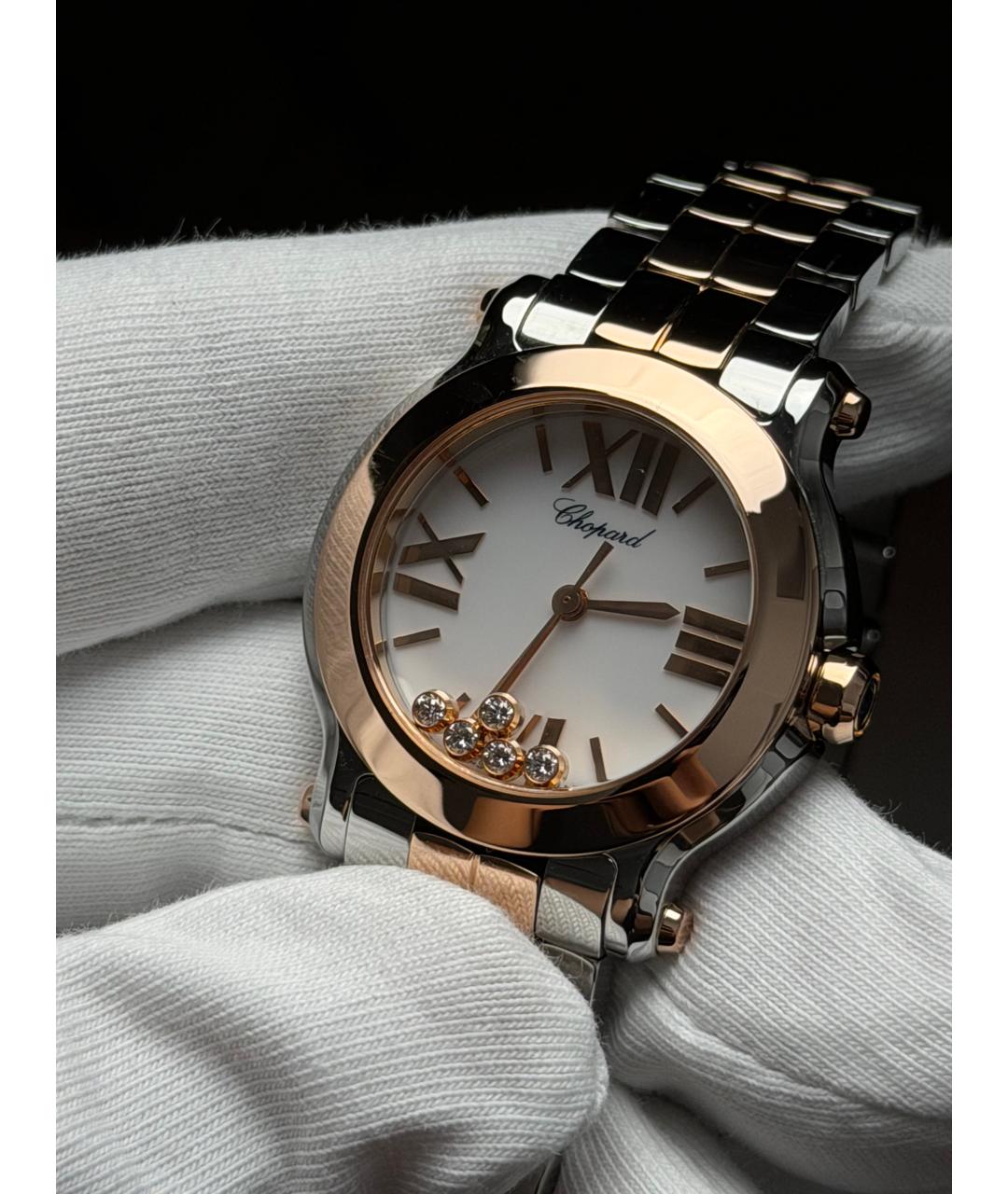 CHOPARD Белые часы из розового золота, фото 5