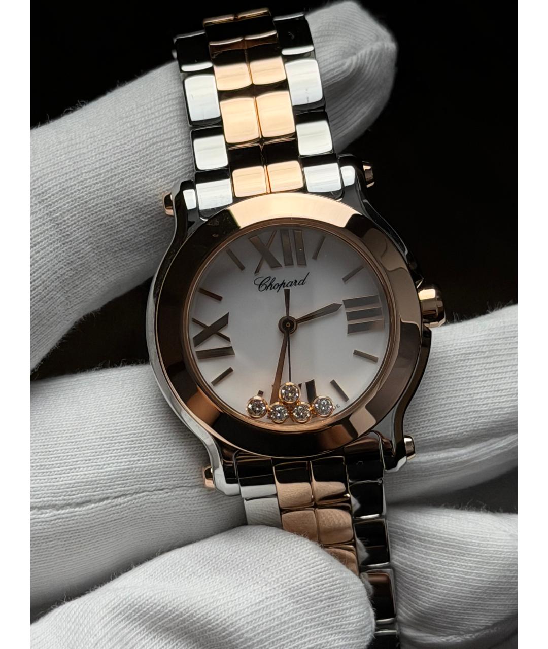 CHOPARD Белые часы из розового золота, фото 4