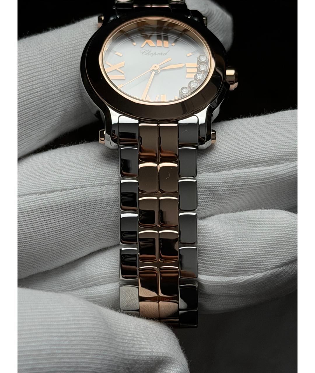 CHOPARD Белые часы из розового золота, фото 8