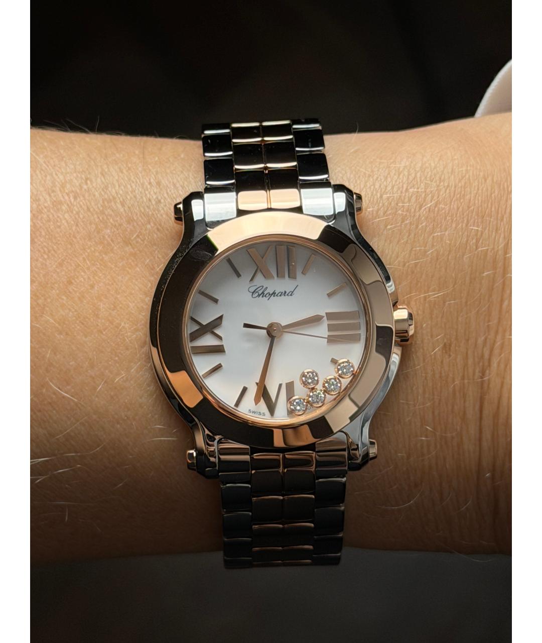 CHOPARD Белые часы из розового золота, фото 2