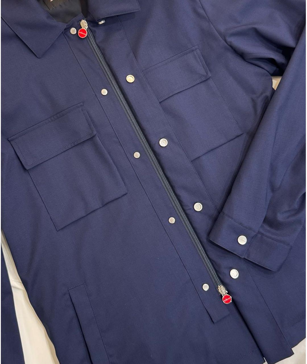 KITON Темно-синяя шерстяная куртка, фото 7
