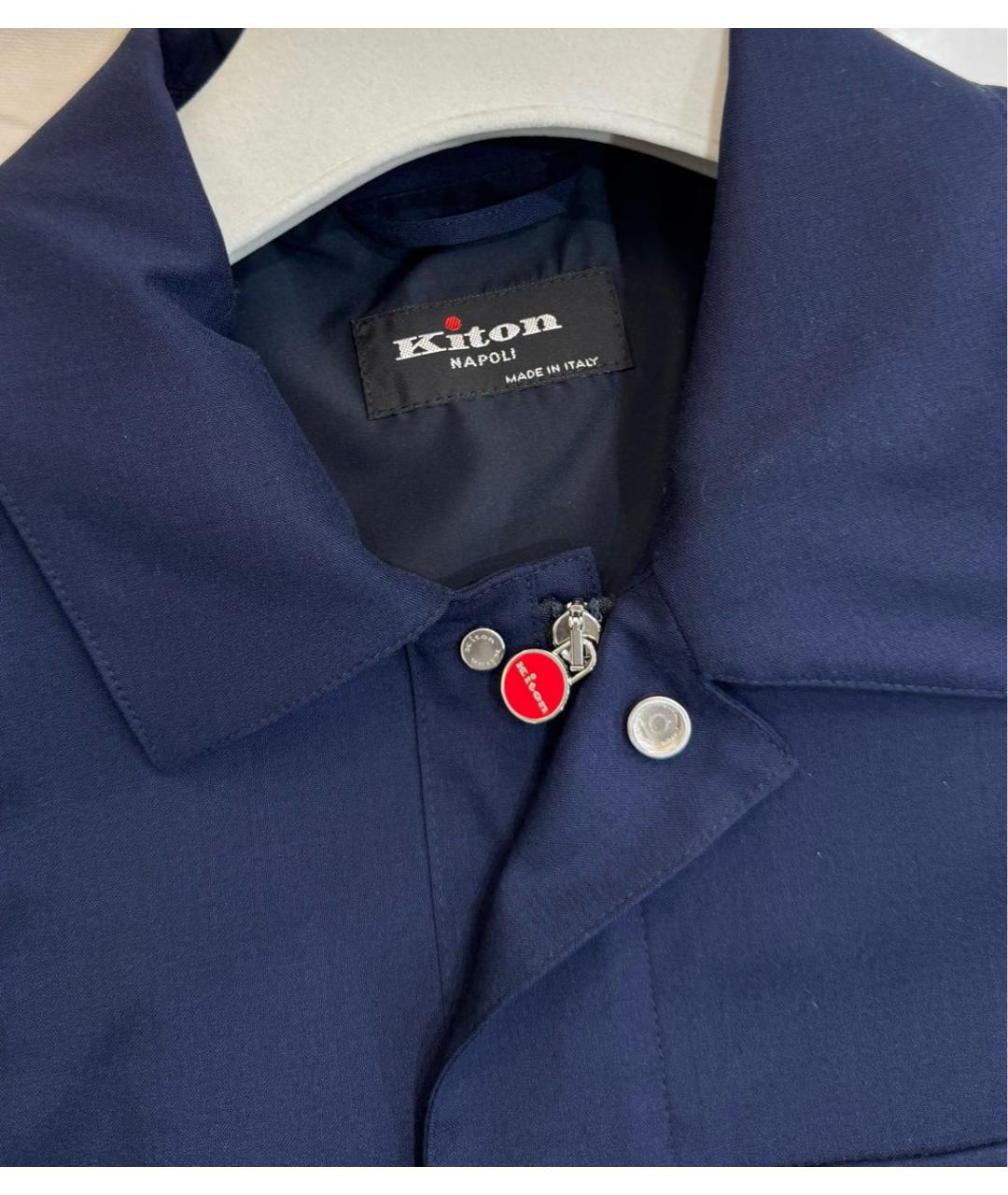 KITON Темно-синяя шерстяная куртка, фото 3