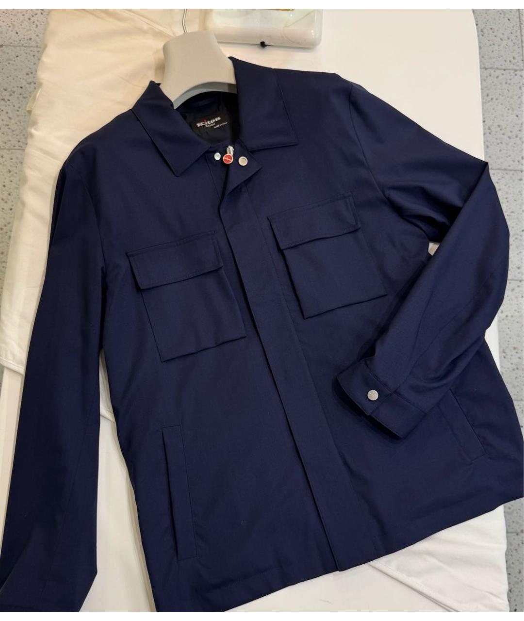 KITON Темно-синяя шерстяная куртка, фото 8