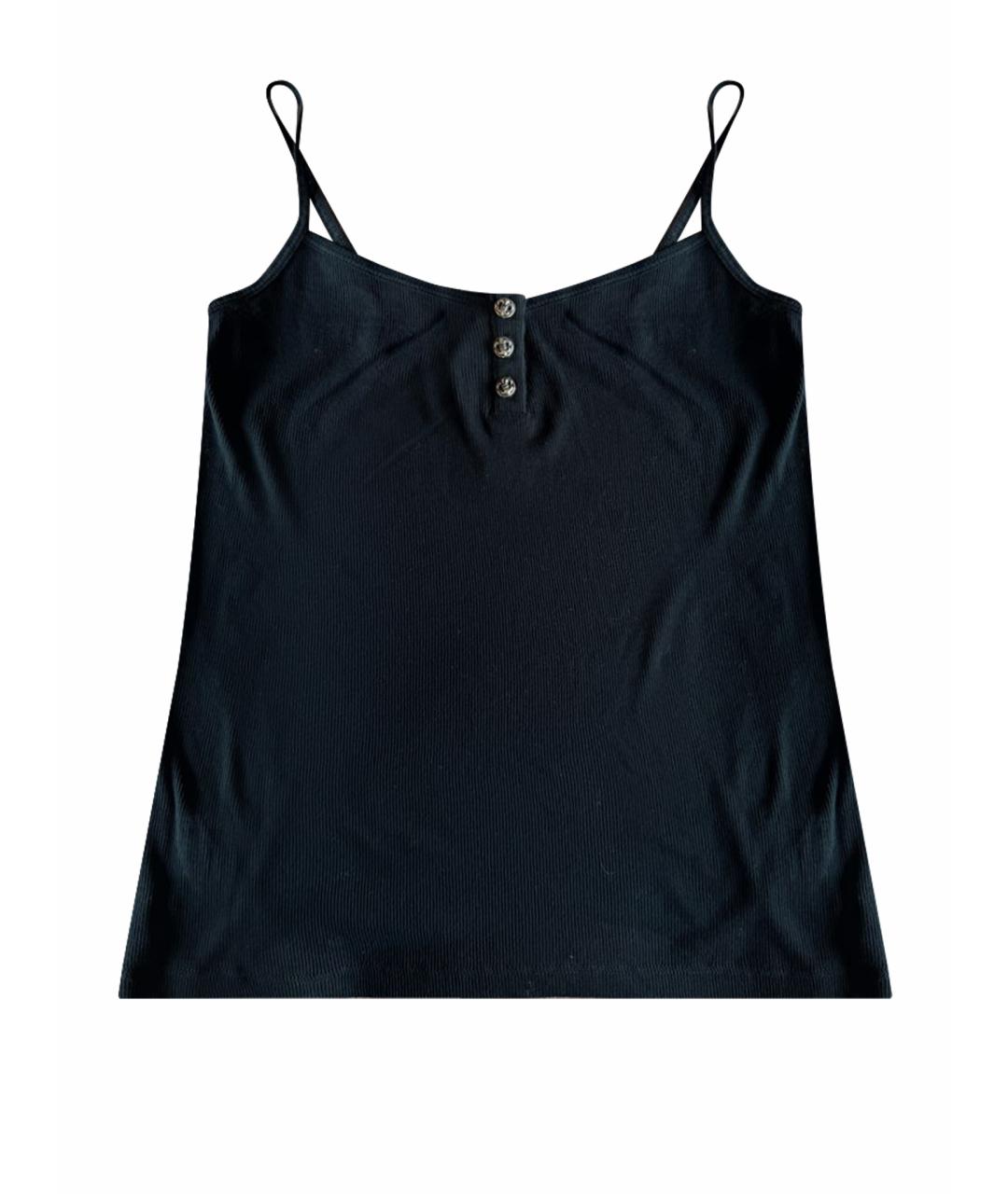 CHROME HEARTS Черная хлопко-эластановая майка, фото 1