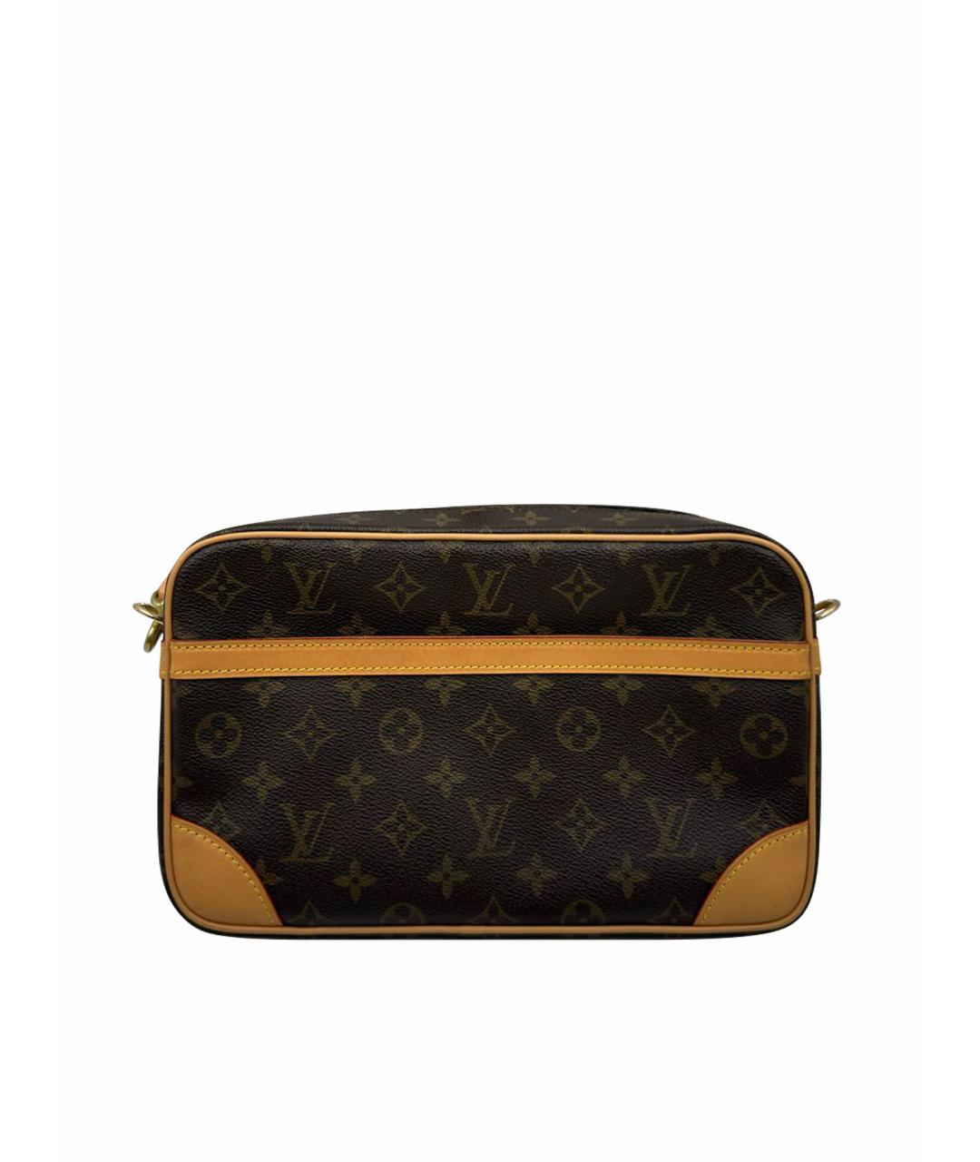 LOUIS VUITTON Коричневая кожаная сумка на плечо, фото 1