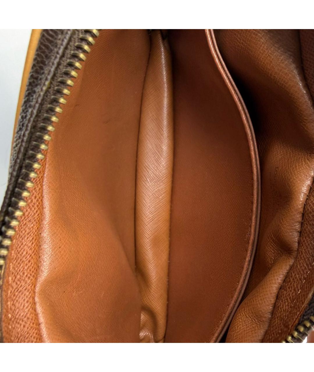 LOUIS VUITTON Коричневая кожаная сумка через плечо, фото 6
