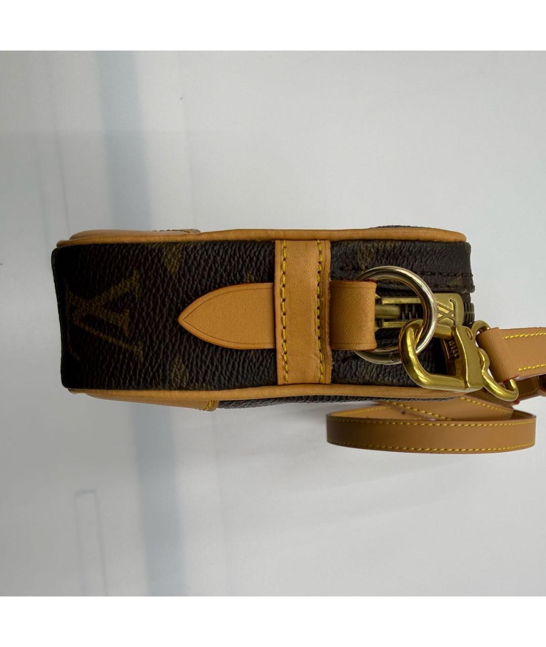 LOUIS VUITTON Коричневая кожаная сумка через плечо, фото 3