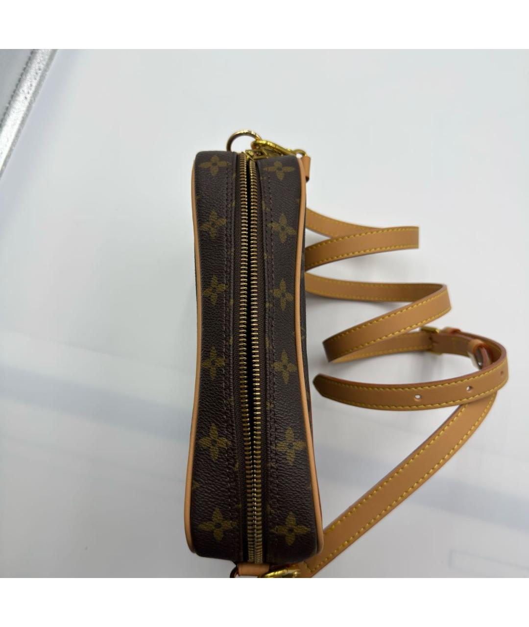 LOUIS VUITTON Коричневая сумка через плечо из канвы, фото 6