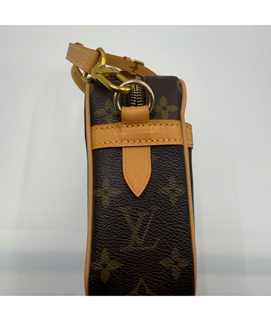 LOUIS VUITTON Коричневая сумка через плечо из канвы, фото 3