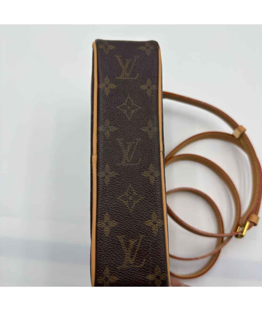 LOUIS VUITTON Коричневая сумка через плечо из канвы, фото 4