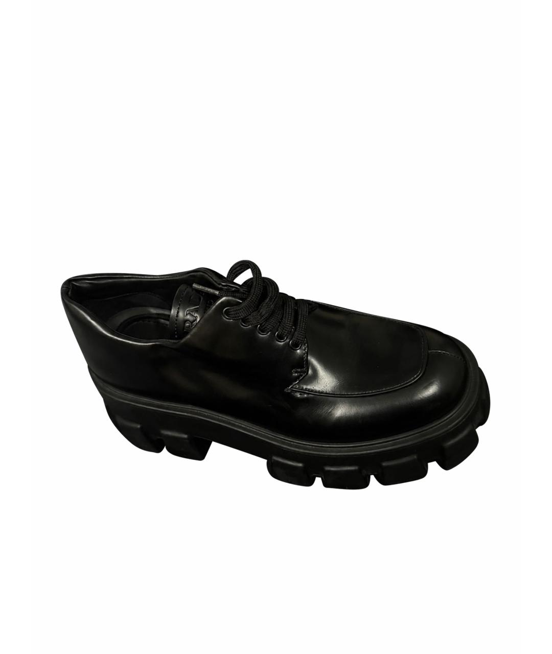 PRADA Черные брогги и оксфорды из лакированной кожи, фото 1