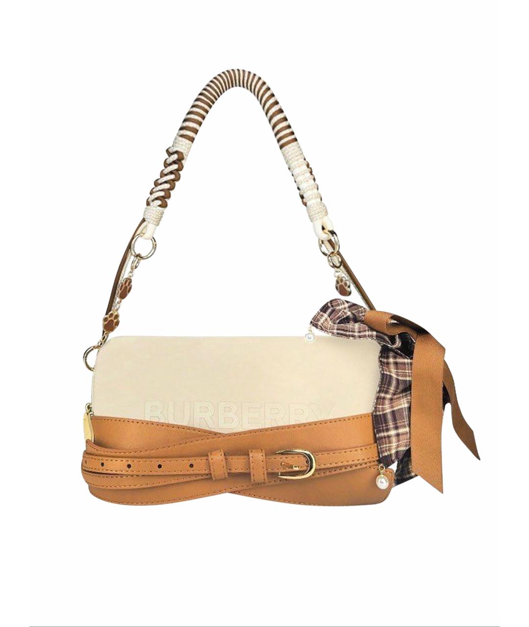 BURBERRY Бежевая сумка с короткими ручками, фото 5