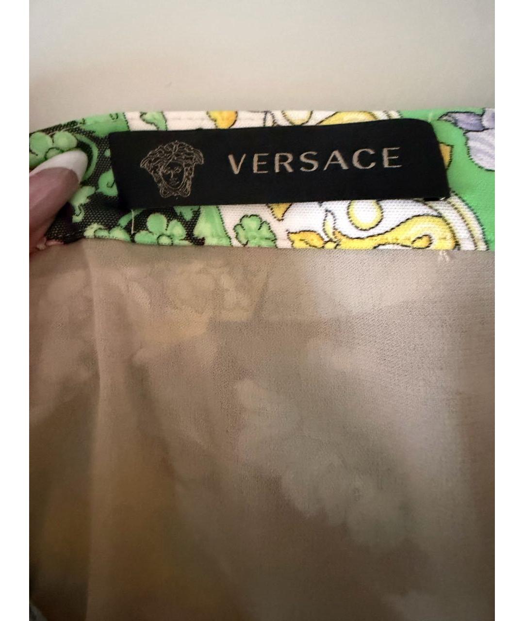 VERSACE Мульти купровая юбка миди, фото 3