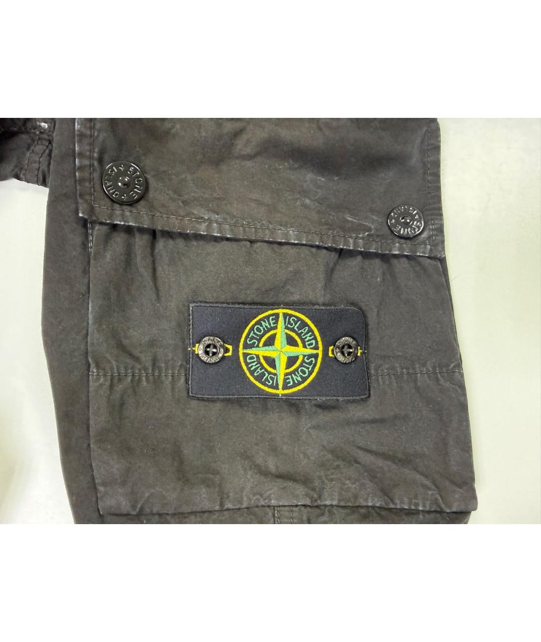 STONE ISLAND Черные хлопковые повседневные брюки, фото 4