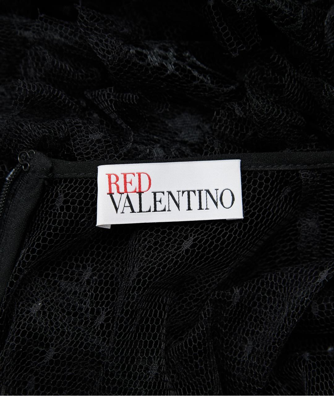 RED VALENTINO Черное полиэстеровое вечернее платье, фото 6