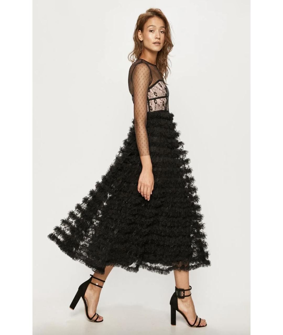 RED VALENTINO Черное полиэстеровое вечернее платье, фото 8