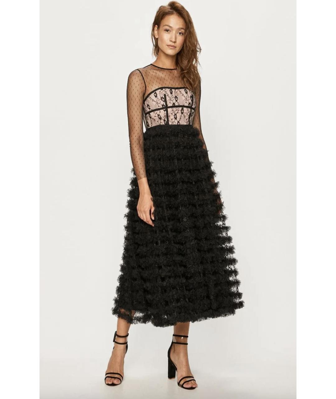 RED VALENTINO Черное полиэстеровое вечернее платье, фото 2