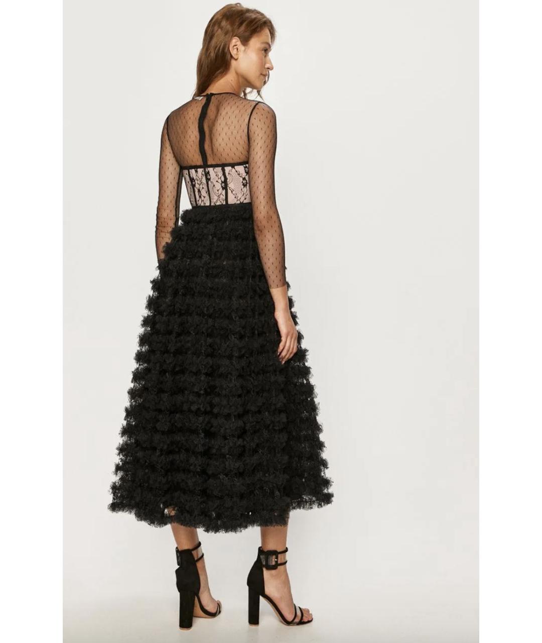 RED VALENTINO Черное полиэстеровое вечернее платье, фото 3