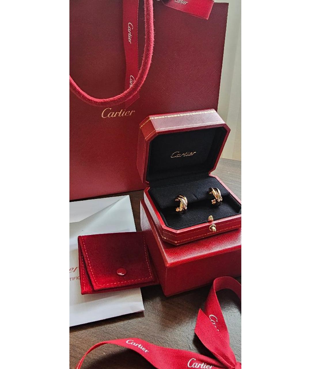 CARTIER Золотые серьги из желтого золота, фото 4