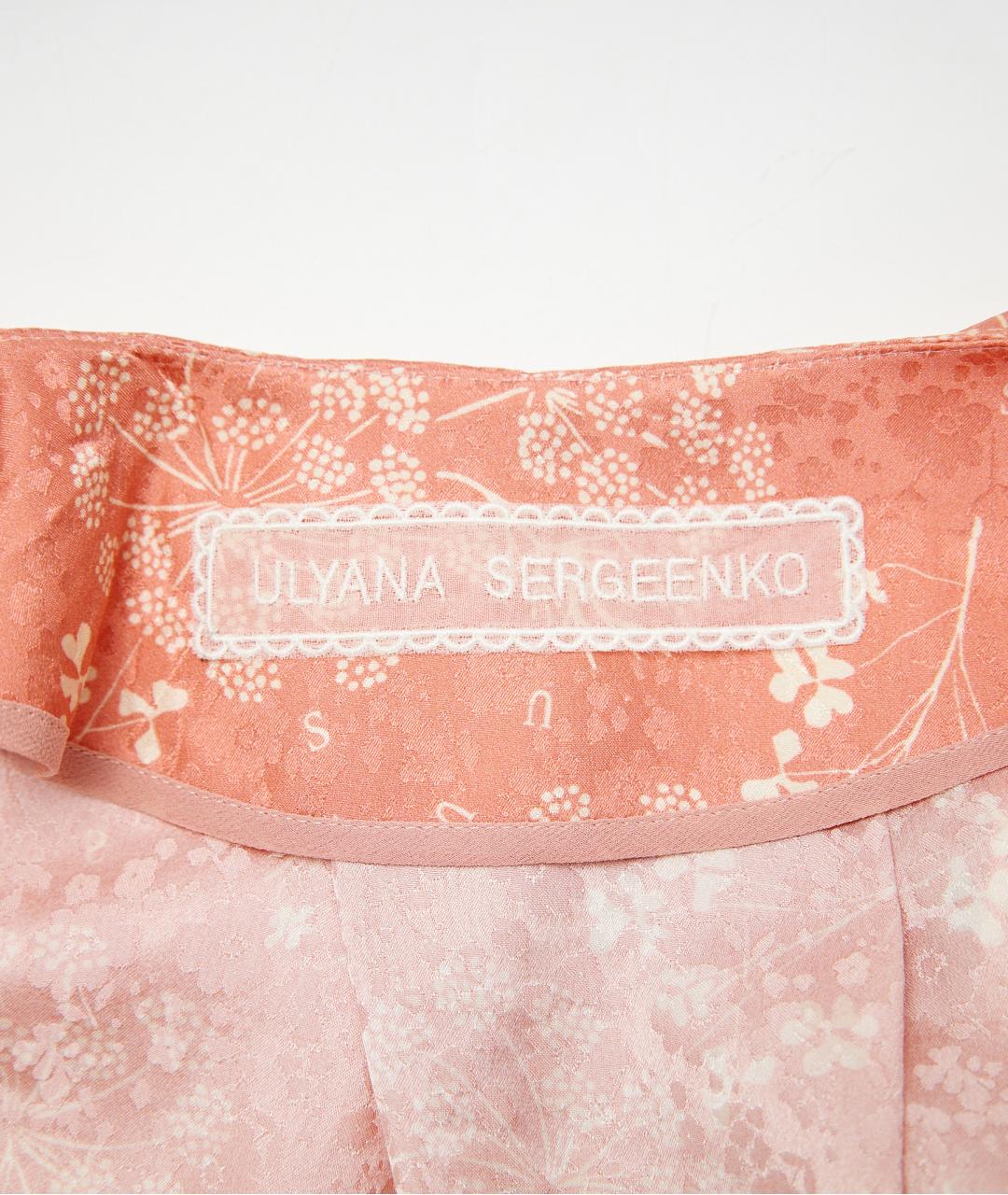 ULYANA SERGEENKO Коралловое шелковое повседневное платье, фото 3